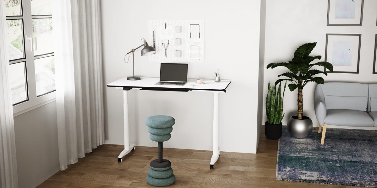 Levanta Flip Me Folding Height Adjustable Desk and Writing Board 80cm x 160cm WhiteHeight Adjustable Desk