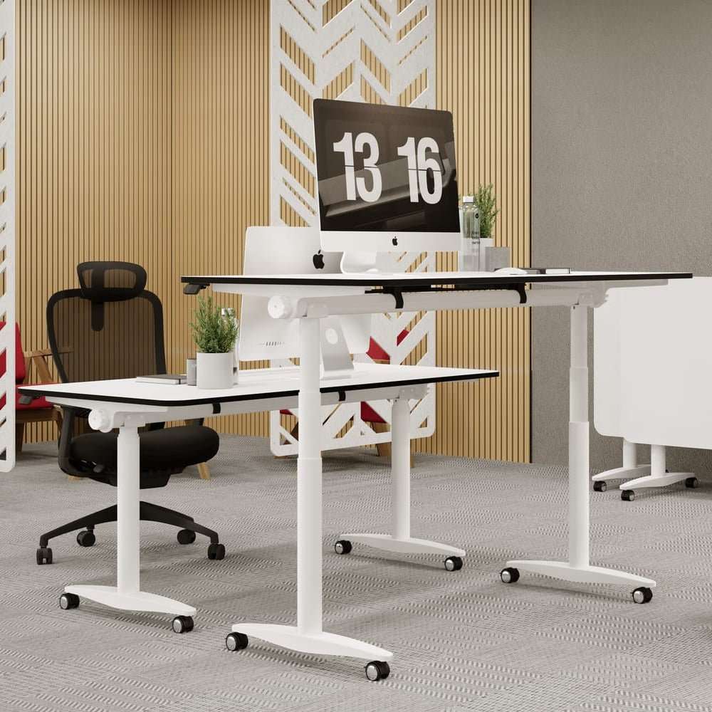 Levanta Flip Me Height Adjustable Desk and Writing Board 80cm x 160cm White
