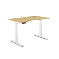 120 cm Levanta Zoom Height Adjustable Desk Environmental Scallop Bamboo Top White Legs Offer 120 cm