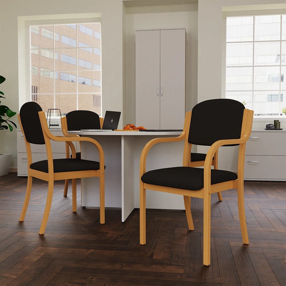 Madrid Wooden Frame Office  Chair Visitor with Arms