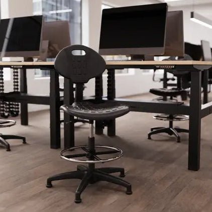 Malaga Polyurethane Medium Back Draughtsman Task Operator Office Chair  Hi Rise