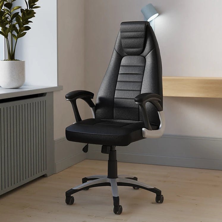 Metropolis High Back Black Leather Executive Office Chair