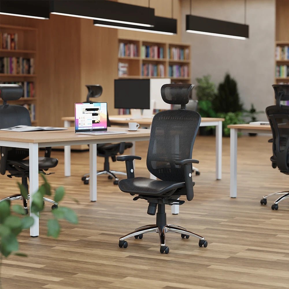 Mirage II Mesh Back Task Operator Office Chair with Height Adjustable Arms