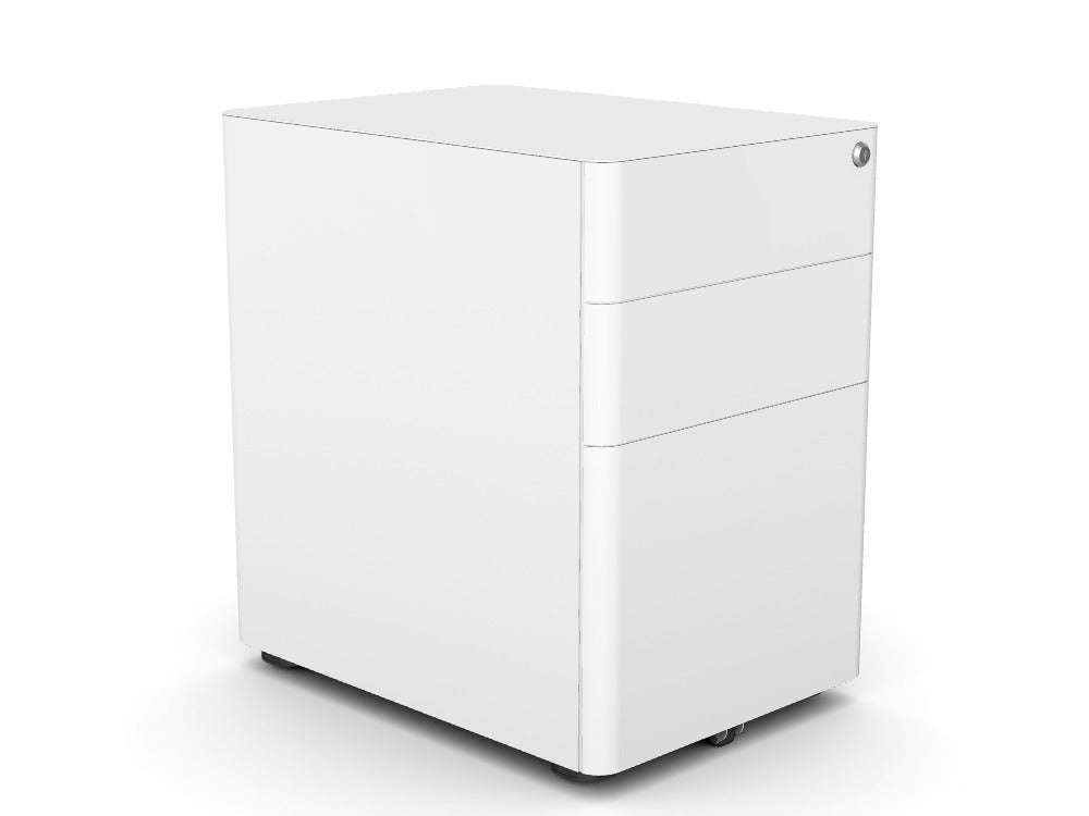 Moda Plus Pedestal Storage Cabinet - SKU: MODA - MP3 - PLUS/WHT
