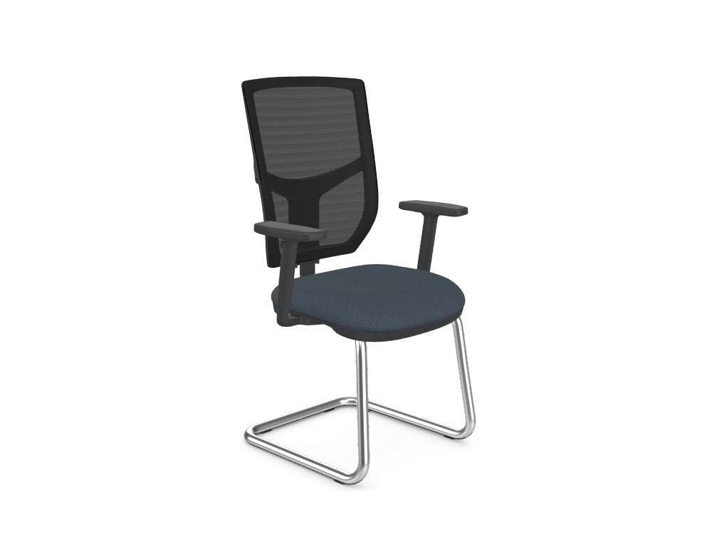 OA Mesh Meeting Office Chair - SKU: OA2MM/ARMSTEP - PP/EVT/BMS, Fabric:E010, Mesh: BMS