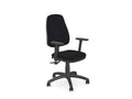 OA Series High Backrest Office Chair - SKU: OA2SF/ADJARMS/BBK, Fabric: BBK