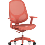 Tutti Mesh Medium Back Task Operator Office Chair with Arms Red