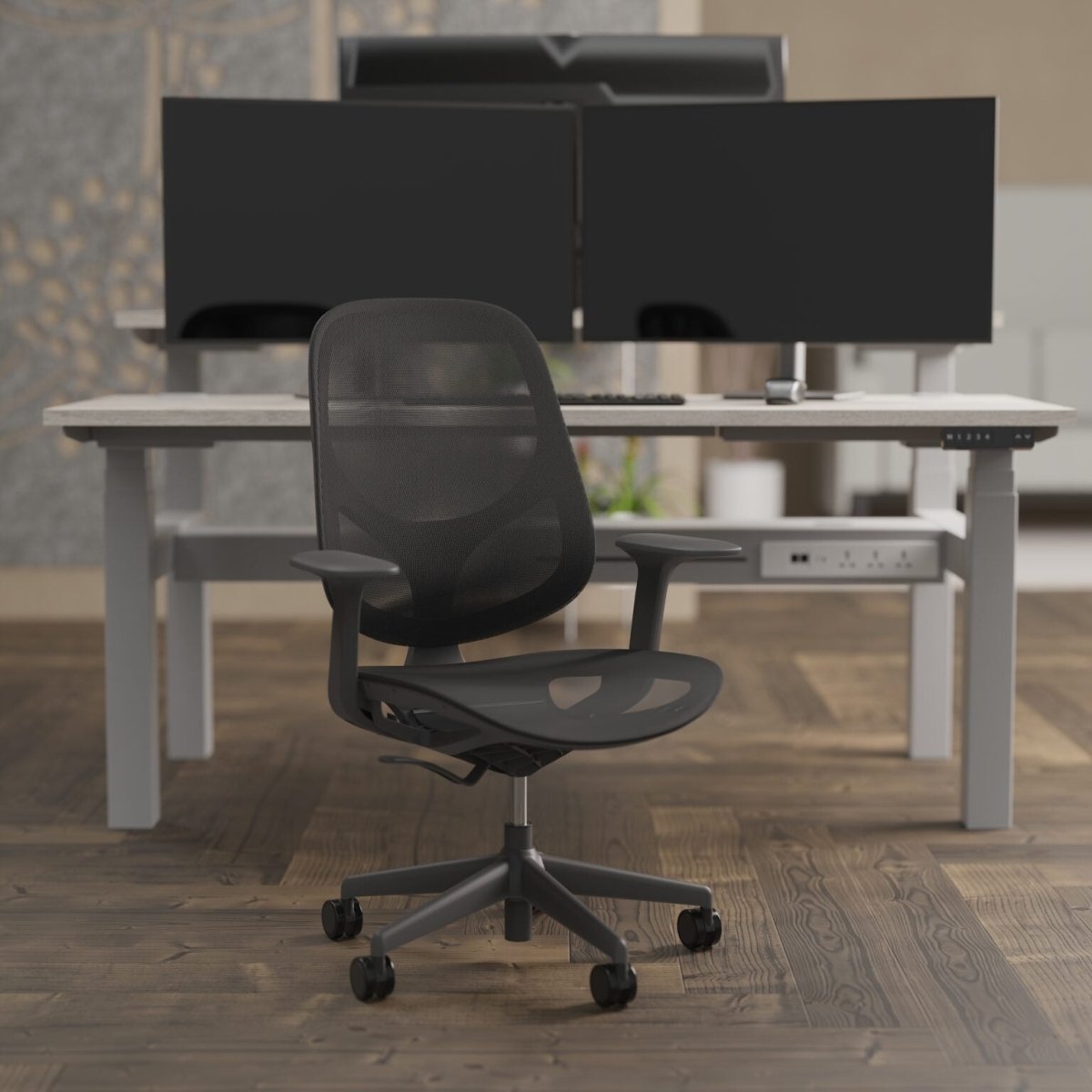 Bring colour, comfort and productivity together with the Tutti Mesh Medium Back Task Operator Office Chair with Arms in Mint. Inspired by contemporary Italian design, 