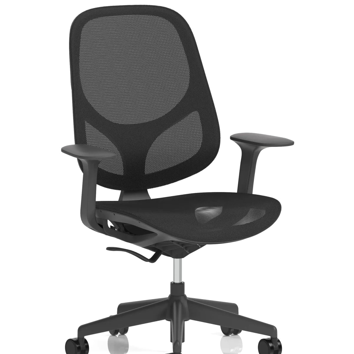Tutti Mesh Medium Back Task Operator Office Chair with Arms Black
