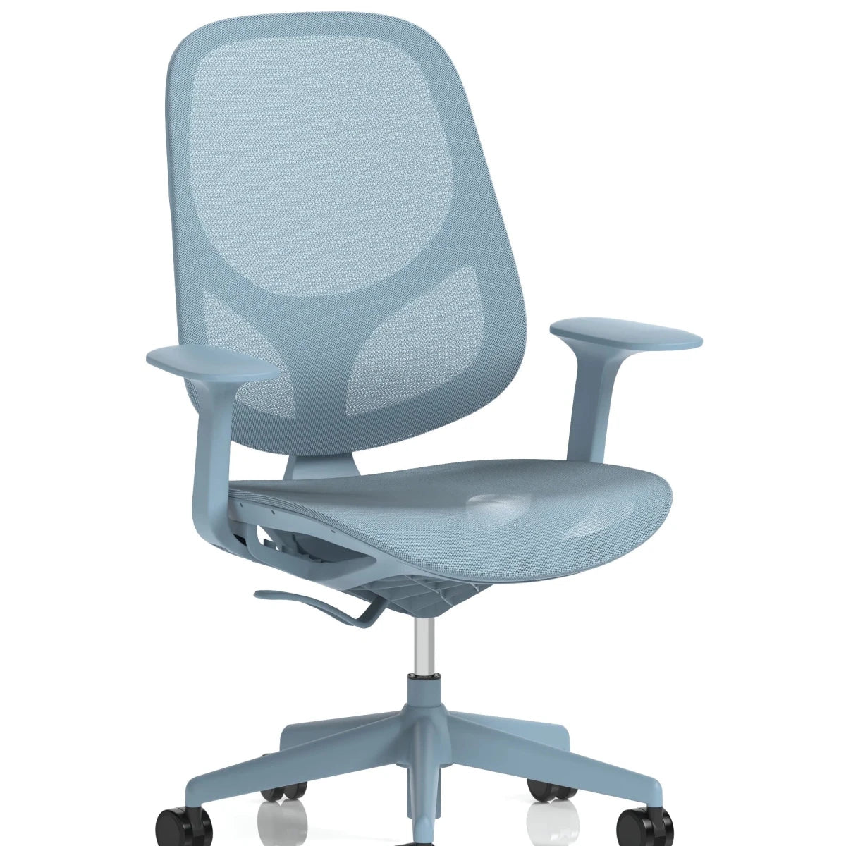 Tutti Mesh Medium Back Task Operator Office Chair with Arms blue
