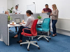 Bring colour, comfort and productivity together with the Tutti Mesh Medium Back Task Operator Office Chair with Arms in Mint. Inspired by contemporary Italian design, 