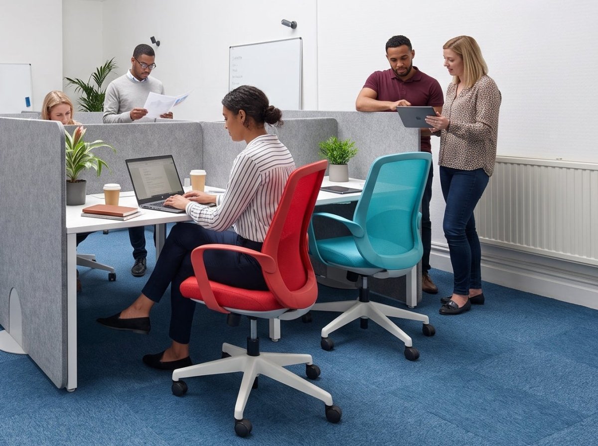 Bring colour, comfort and productivity together with the Tutti Mesh Medium Back Task Operator Office Chair with Arms in Mint. Inspired by contemporary Italian design, 
