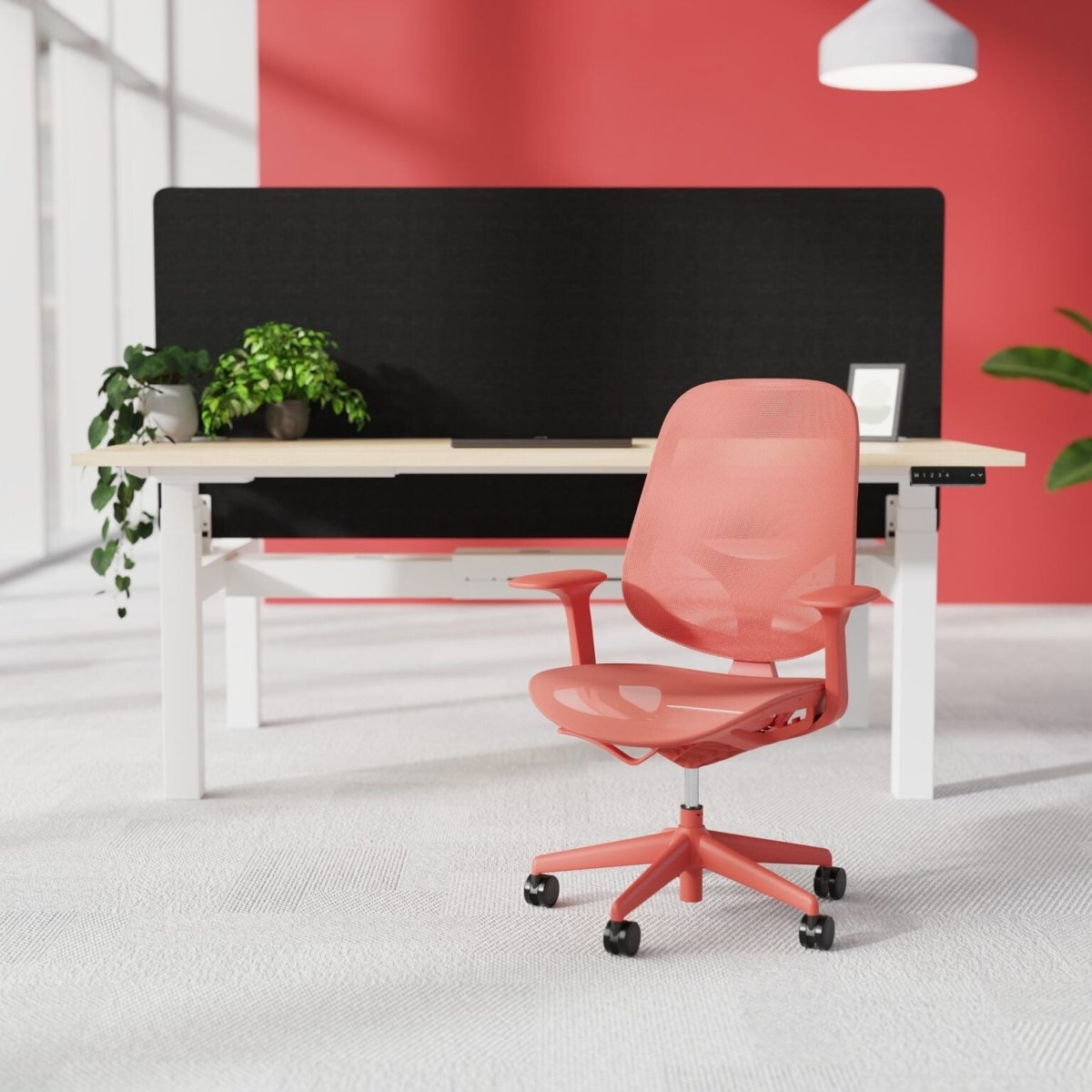 Bring colour, comfort and productivity together with the Tutti Mesh Medium Back Task Operator Office Chair with Arms in Mint. Inspired by contemporary Italian design, 