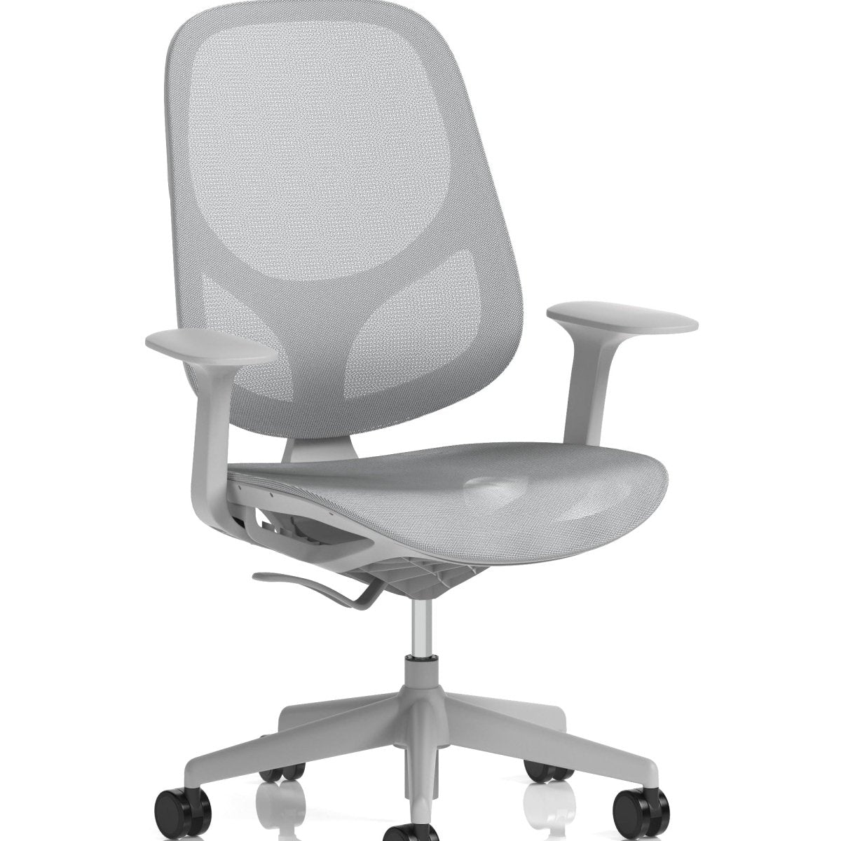 Tutti Mesh Medium Back Task Operator Office Chair with Arms Grey