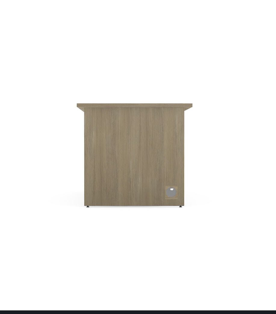 Office Panel legs Straight Desk 80cm deep Ashford SFAST 120cm American Oak