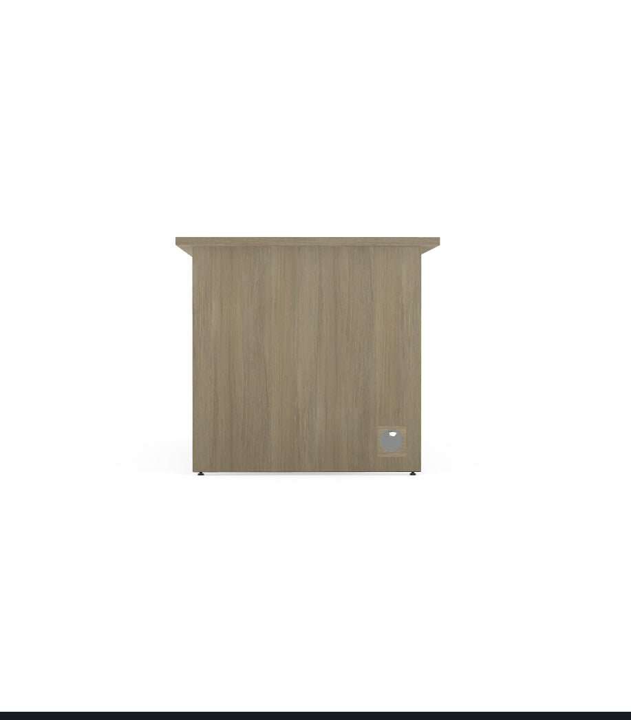 Office Panel legs Straight Desk 80cm deep Ashford SFAST 120cm American Oak