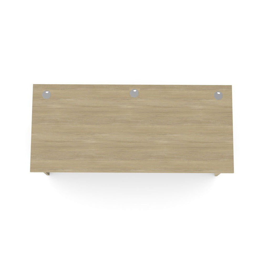 Office Panel legs Straight Desk 80cm deep Ashford SFAST 220cm American Oak
