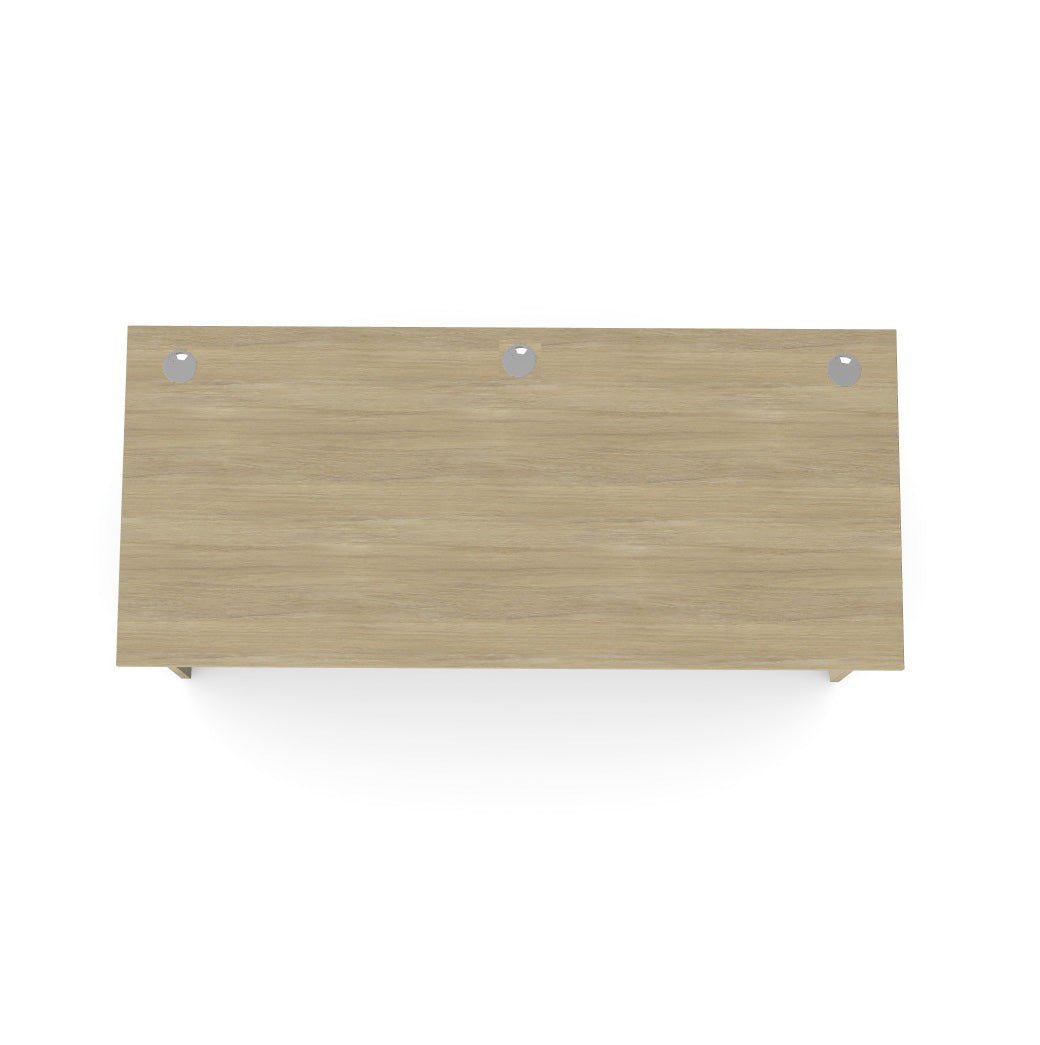 Office Panel legs Straight Desk 80cm deep Ashford SFAST 220cm American Oak
