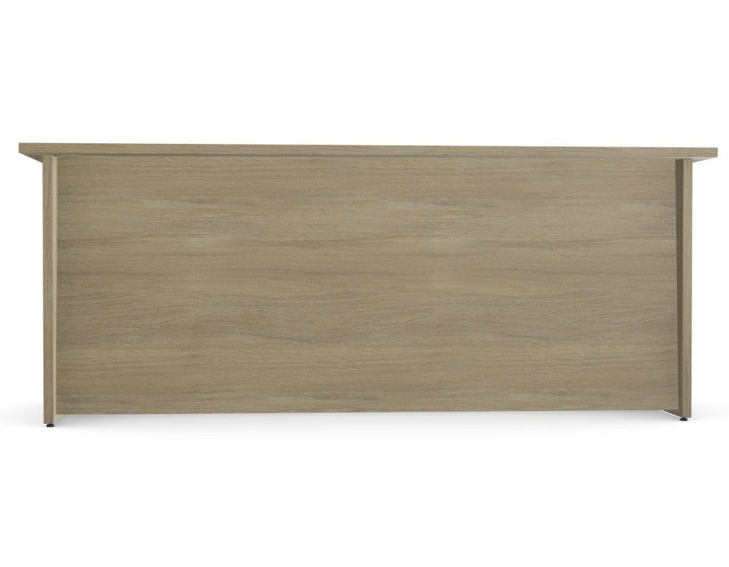 Office Panel legs Straight Desk 80cm deep Ashford SFAST 220cm American Oak