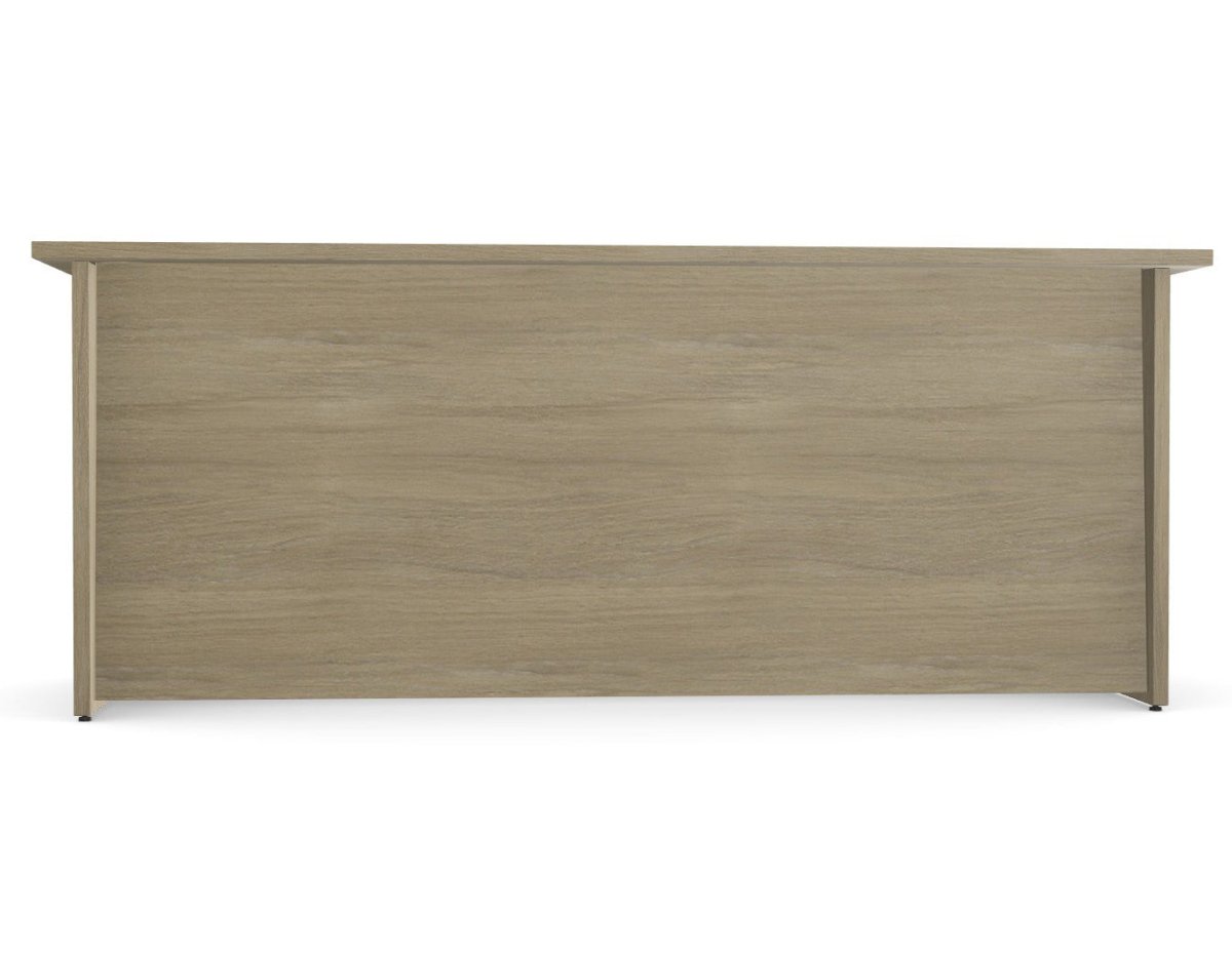 Office Panel legs Straight Desk 80cm deep Ashford SFAST 220cm American Oak