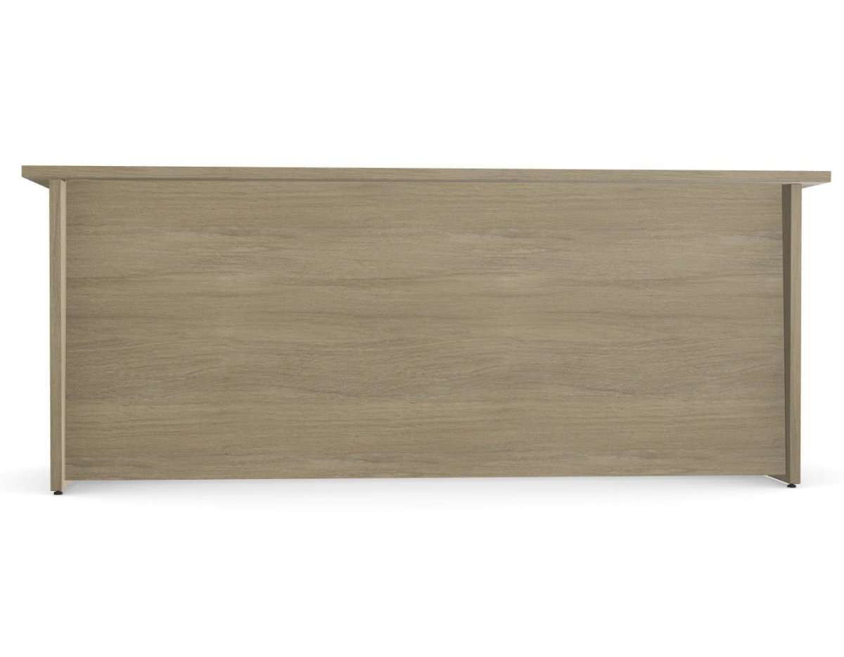 Office Panel legs Straight Desk 80cm deep Ashford SFAST 220cm American Oak