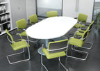 Office Stacking Chair OQ1 SeriesChrome legs and colour choice in 360 view