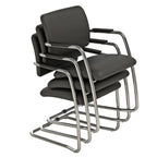 Office Stacking Chair OQ1 SeriesChrome legs and colour choice in 360 view