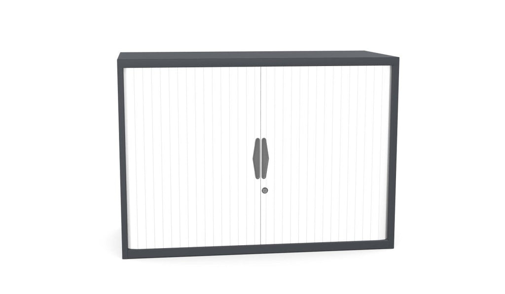 Office Tambour Cupboard SOT Freedom Sliding Door 100cm Low FR30OWT - Tambour Cupboard Door Premium