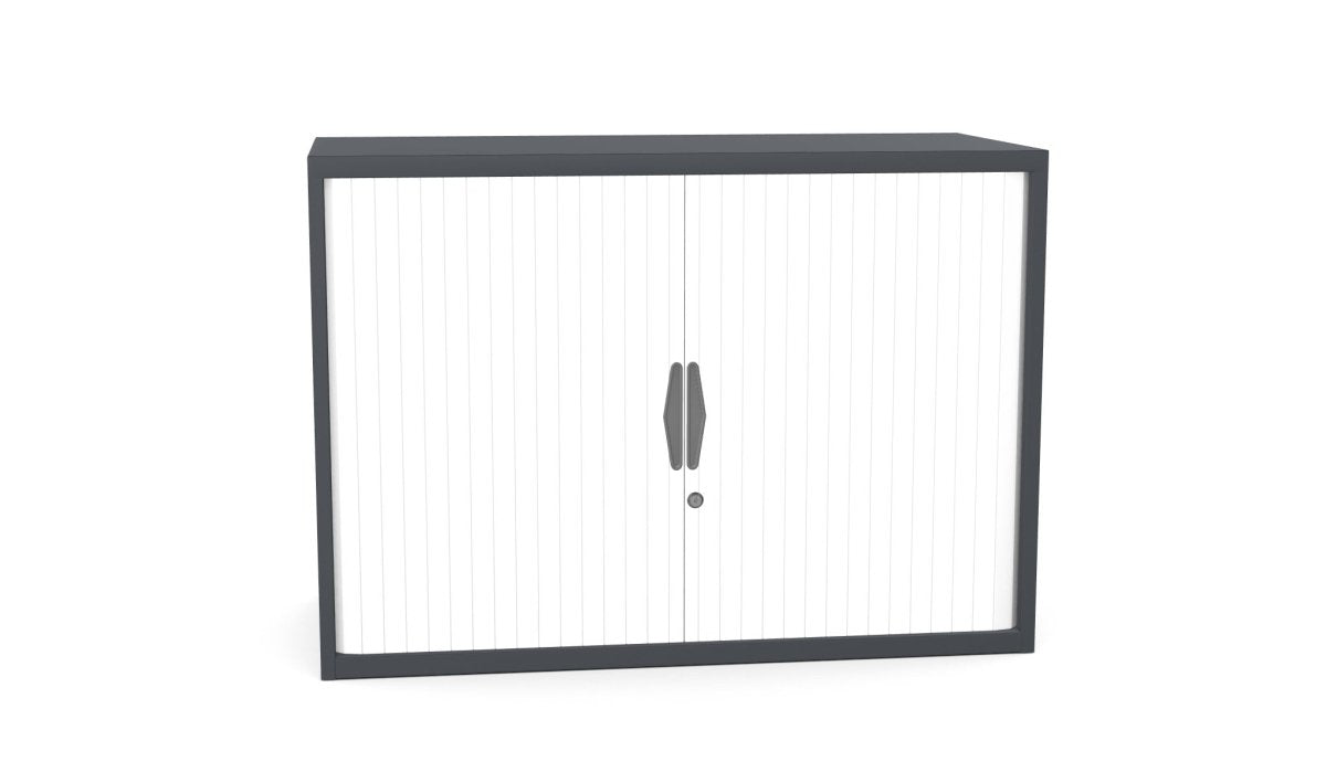 Office Tambour Cupboard SOT Freedom Sliding Door 100cm Low FR30OWT - Tambour Cupboard Door Premium