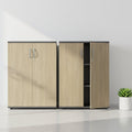 wooden two door office cupboard 