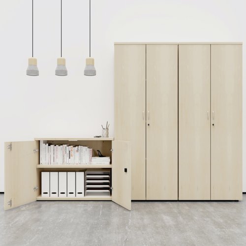 tall wooden office cupboard