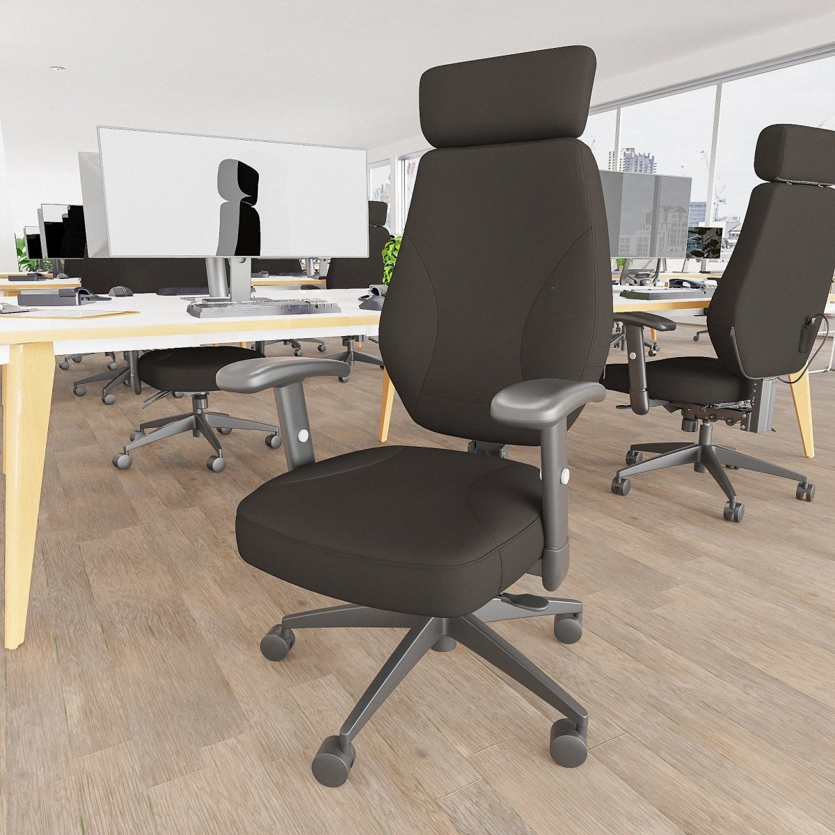 Operator Office Chair Nexus High Back Black Fabric Task