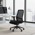 NV mesh back chair ith lumbar support in black