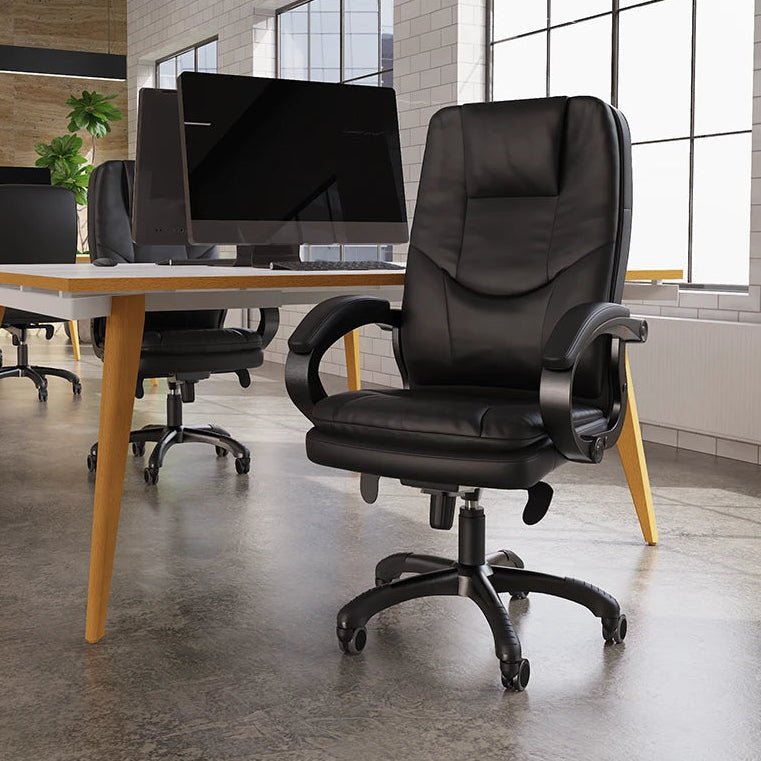 Oscar High Back Black Executive Office Chair  with Arms