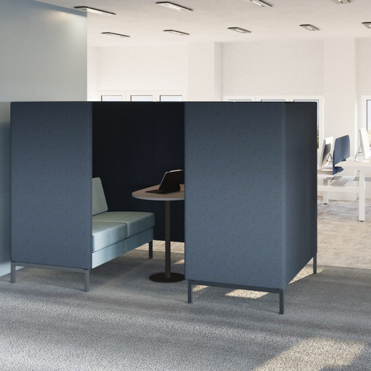 Platinum 4-Seater Sofa Booth with Table