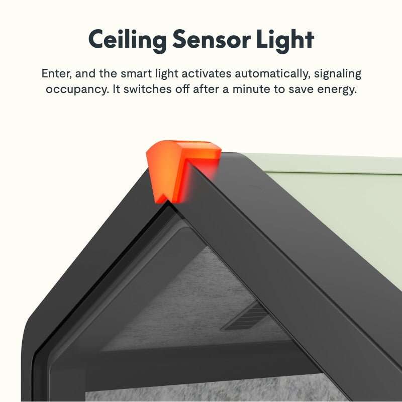 Ceiling sensor light with red indicator on a white background Unique Phone Booth Acoustic EPD105 Budget Cheap  