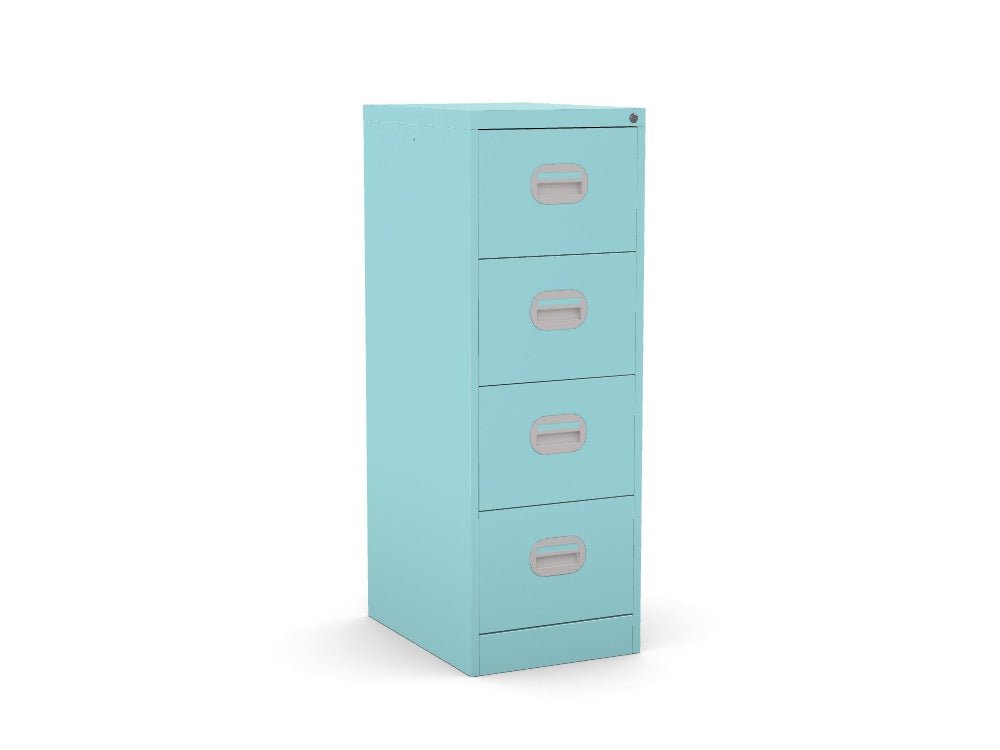 Silverline Kontrax Filing Cabinet Custom - SKU: FCEC4FFPastelTurquoiseNATHATSMYOFFICE