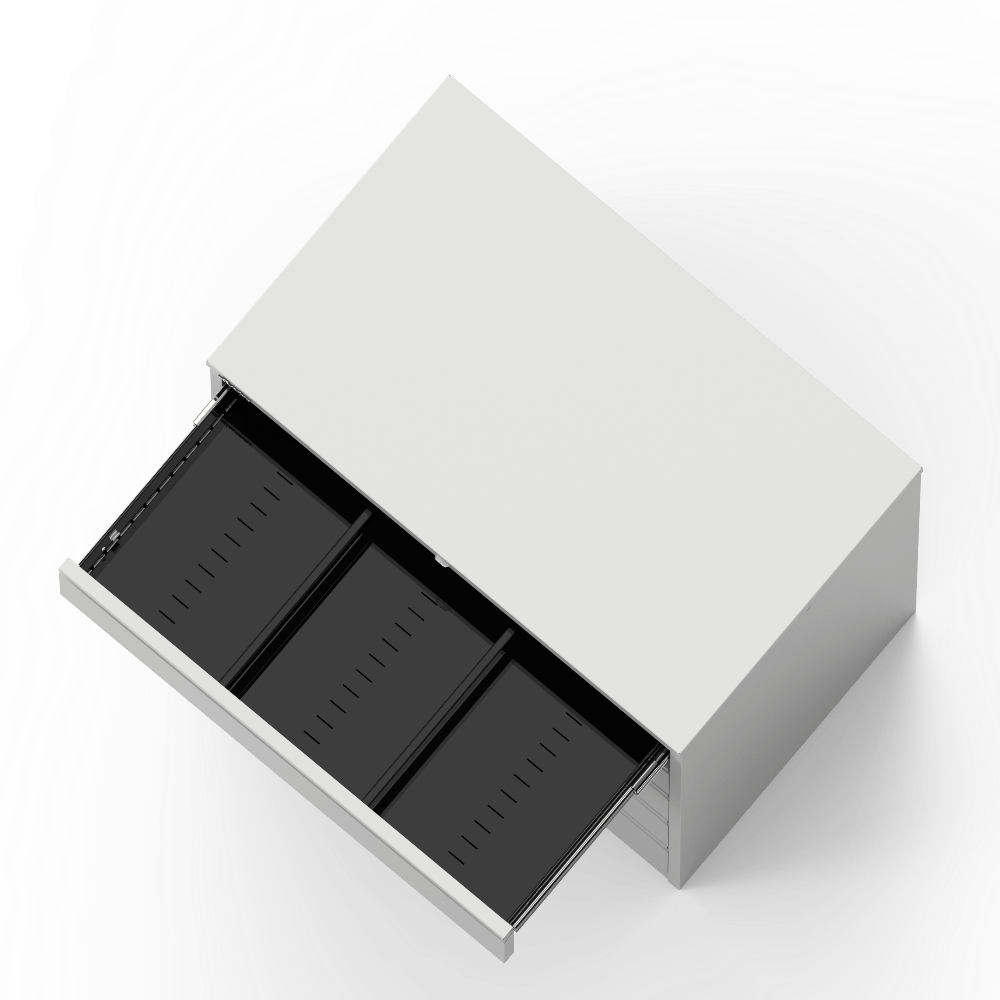 Silverline Media Card Index Filing Cabinet 3 rows of A5 cards 6900 per drawer CIUR55