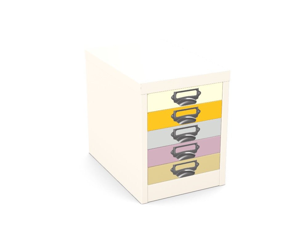 Silverline Multidrawers Custom - SKU: MDUR05IBeigeCreamSunshineYellowGreypastelVioletGreenBeigeNATHATSMYOFFICE