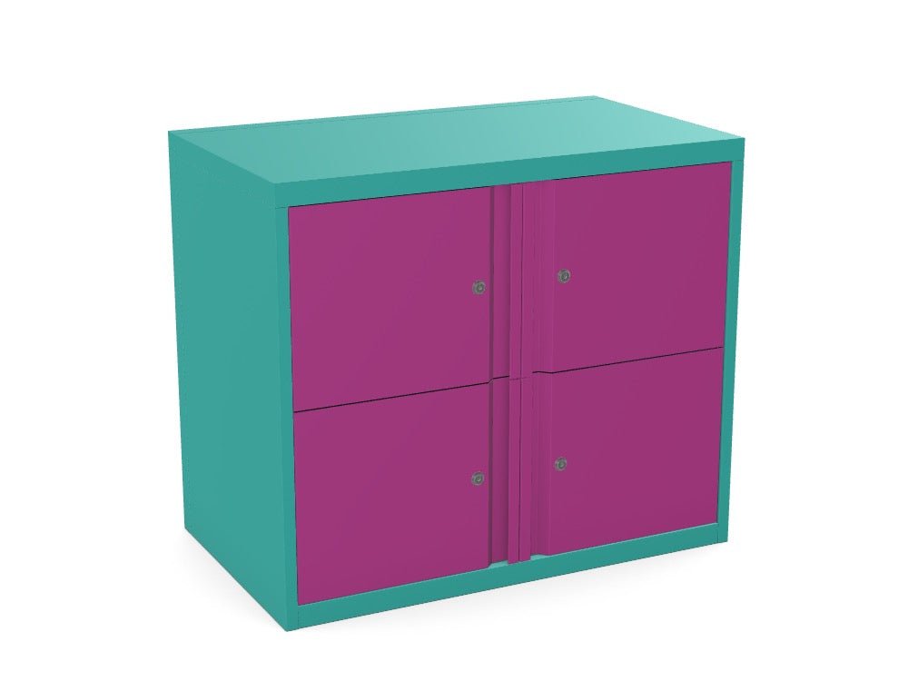 Silverline Office Personal Storage Lockers Custom - SKU: HDPCS20OW2TVerdigrisTrafficPurpleLTHATSMYOFFICE
