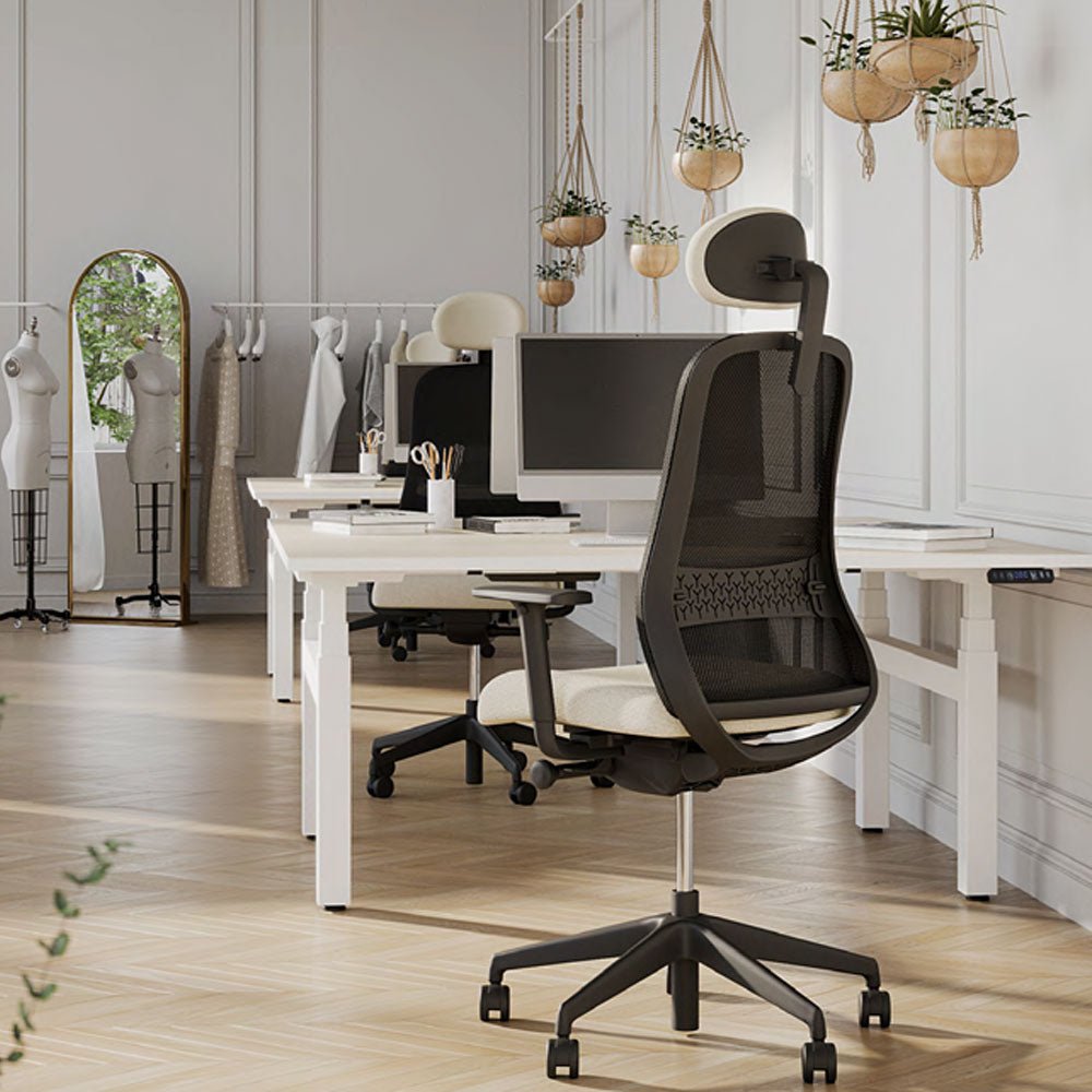 Souly Swivel Chair Mesh Back Black or Grey