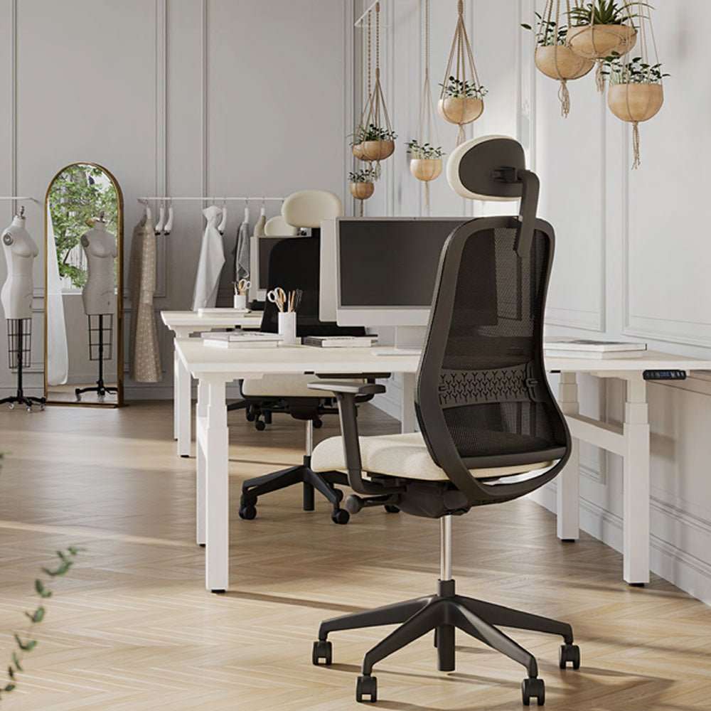 Souly Swivel Chair Mesh Back Black or Grey