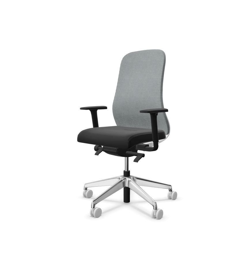 Souly Swivel Chair Mesh Back Black or Grey