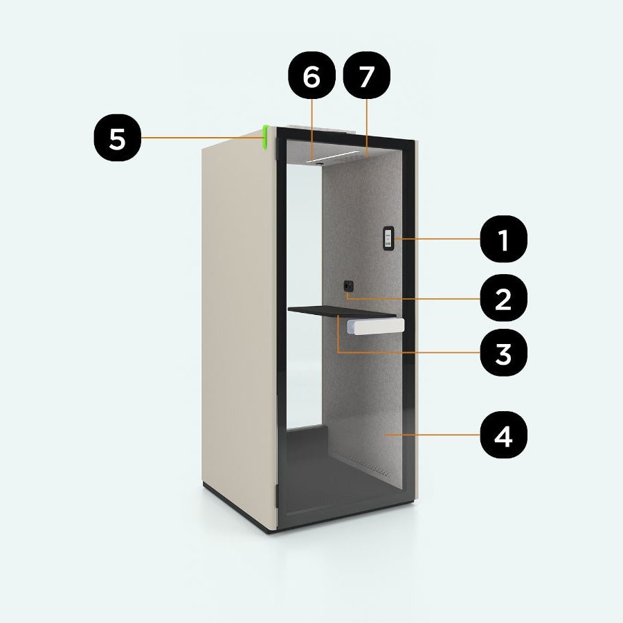 Spix Office Phone Booth by Nowy Styl 100cm W 100cm D 223cm H