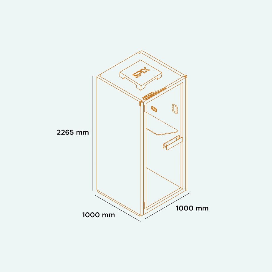 Spix Office Phone Booth by Nowy Styl 100cm W 100cm D 223cm H