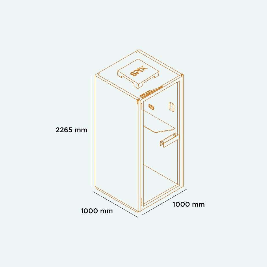 Spix Office Phone Booth by Nowy Styl 100cm W 100cm D 223cm H