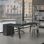 Switch Crescent Office|Home Desk LH|RH with Pedestal S-CRSC-LEA-TP16-18