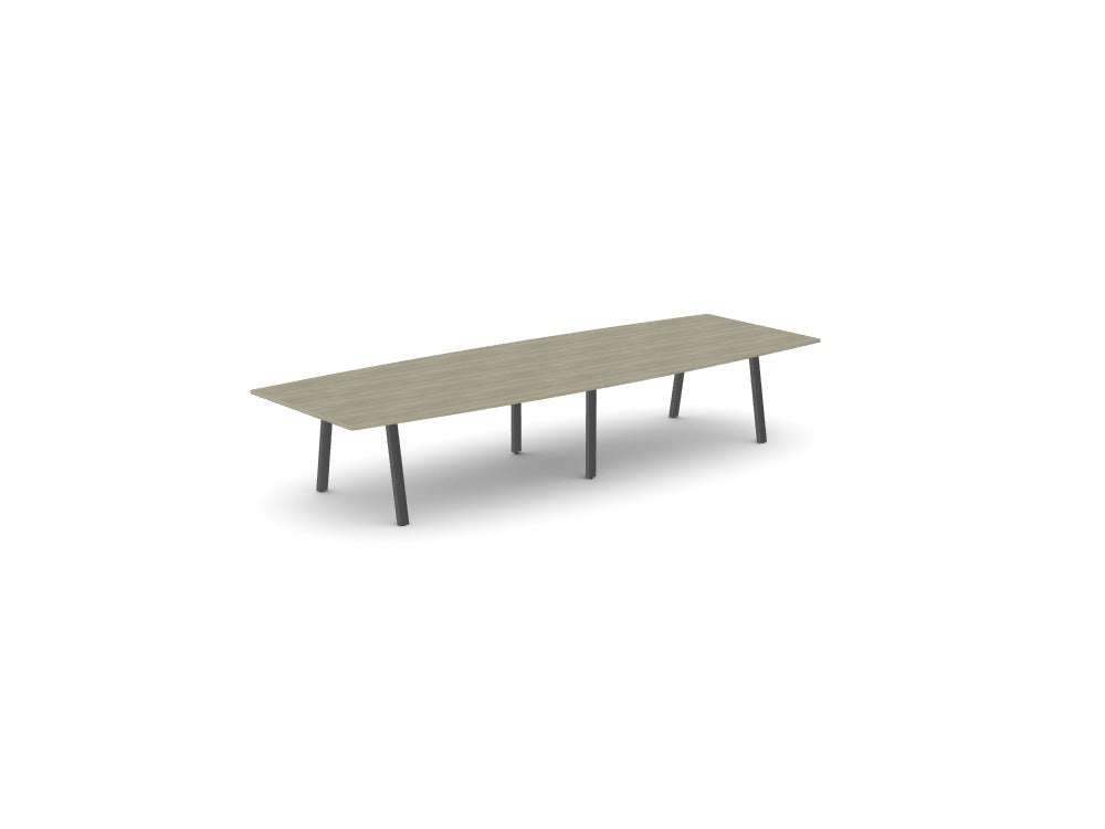 Switch Two Piece Curved Meeting Table, A - Leg - SKU: Complete Product: S - LEA - MTC40/14/AO/ANC, Components: Tops 2x: S - MTC2014/AO, Beams 4x: S - B1600/ANC, Legs: S - LM1000/ANC, S - LEA1000/ANCTHATSMYOFFICE