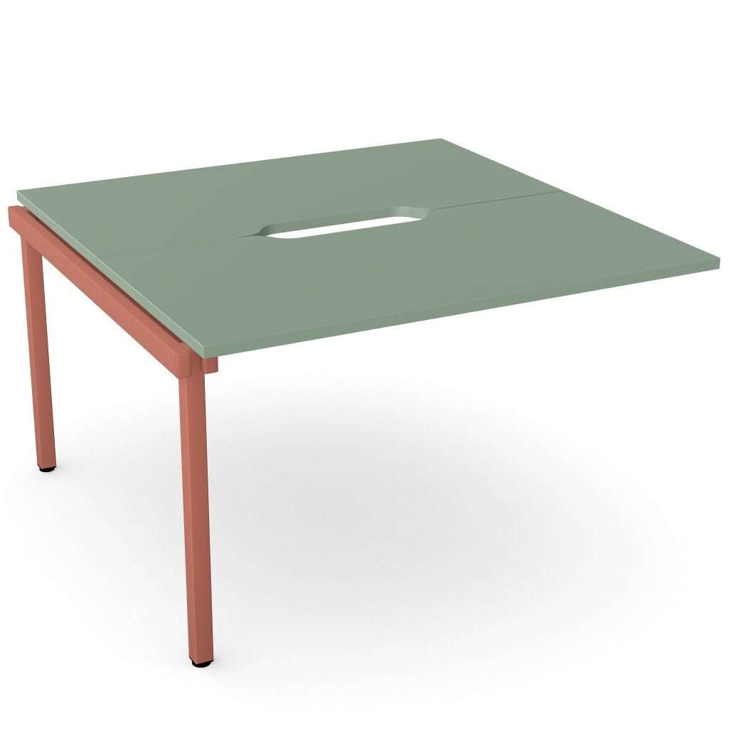 Uni Bench Desk Extension 2 Person Open Leg Portal or Scallop Top