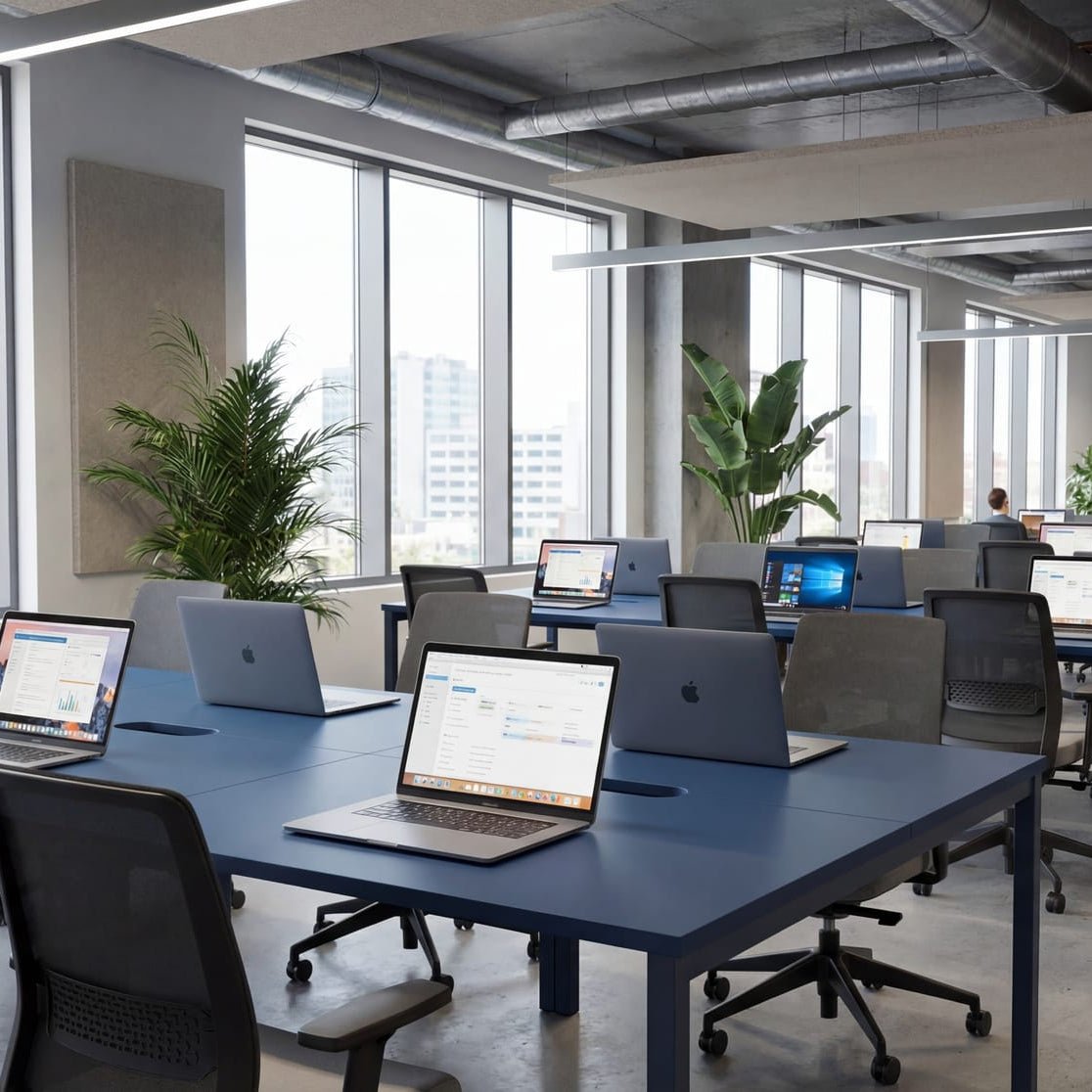 Uni Bench Desk 2 Person Open Leg Portal or Scallop Top